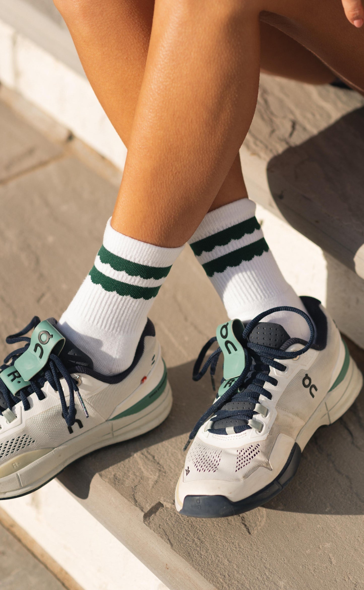 Double POM Crew Socks