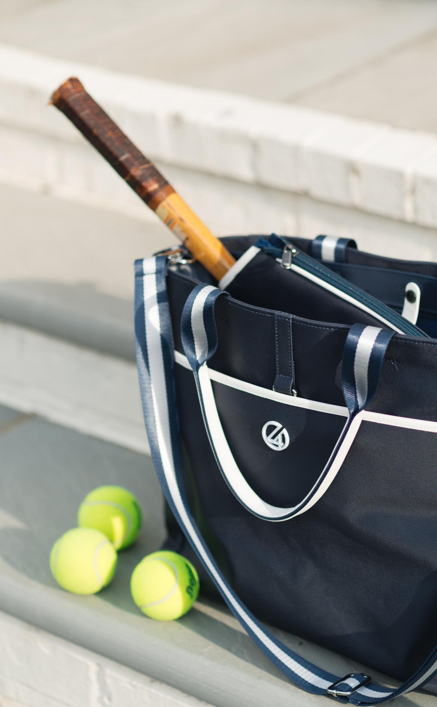 Timeless Tennis Tote + Racquet Cover - Navy