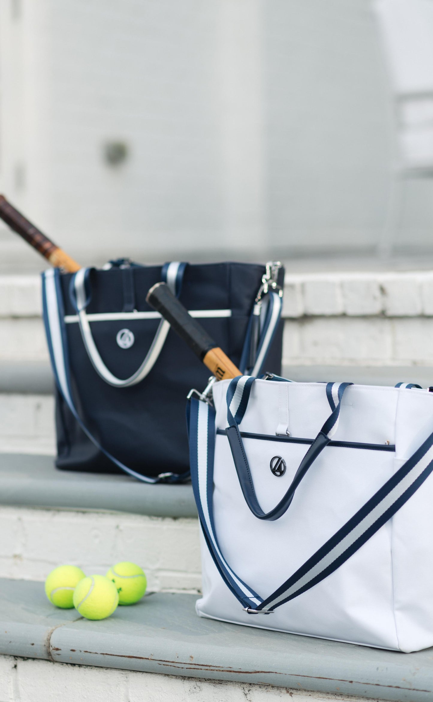 Timeless Tennis Tote + Racquet Cover - Navy